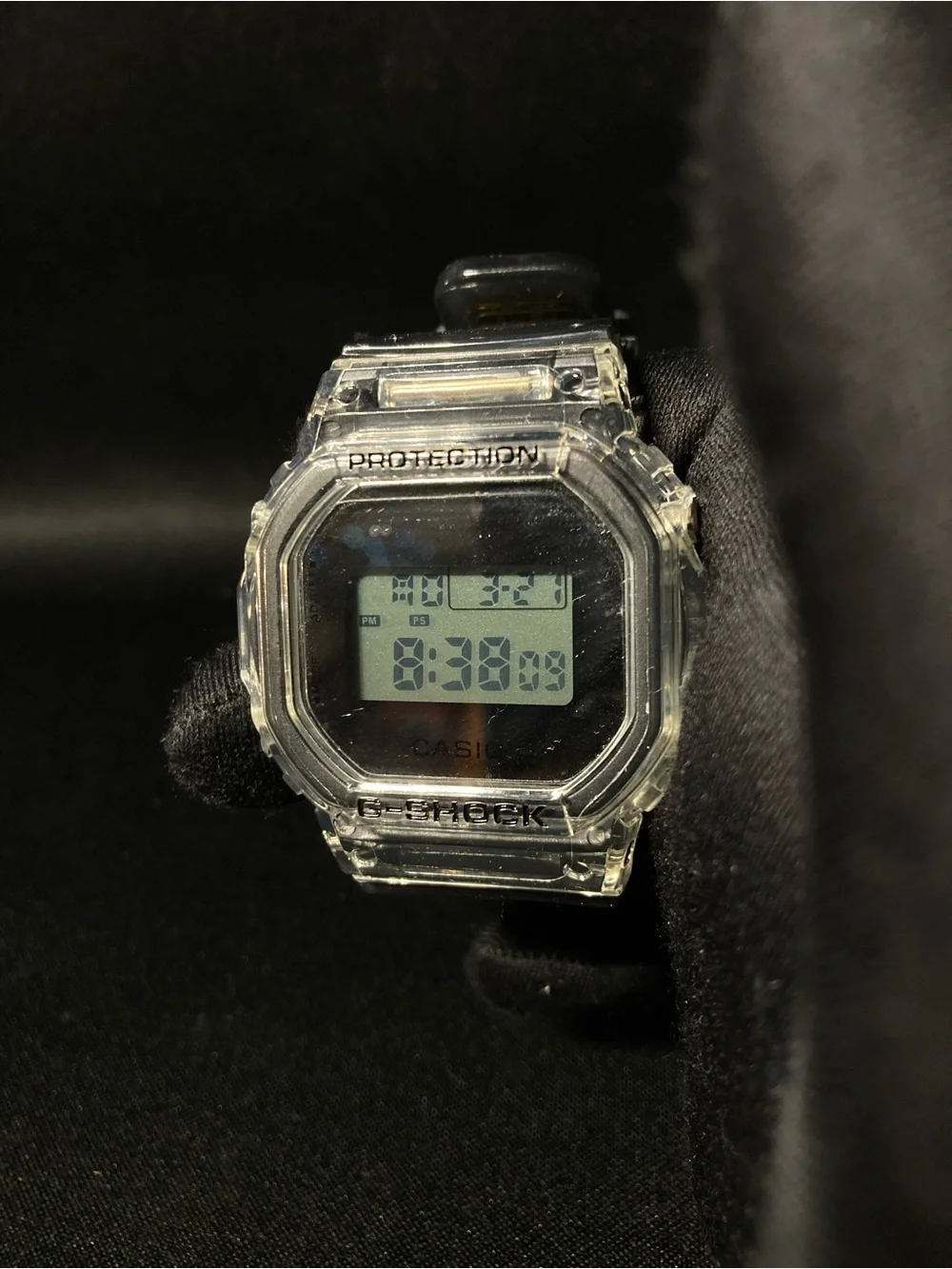 Clear and Silver G Shock Dw5600